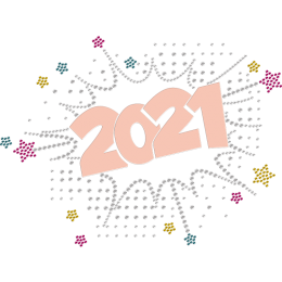 Cheerful 2021 Rhinestone & Glitter Heat Transfer